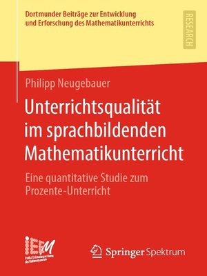 cover image of Unterrichtsqualität im sprachbildenden Mathematikunterricht
